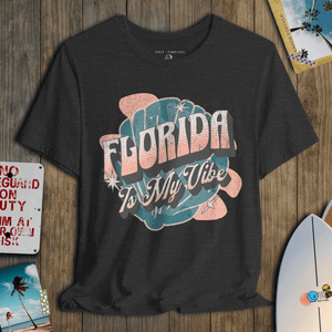 Florida Is My Vibe T-Shirt | Vintage Coastal Tee | Ultra - Soft Eco - Friendly Graphic Tee