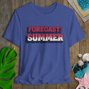 Forecast Summer Tee | 70s Vintage Florida Sunshine Graphic | Ultra - Soft Eco - Friendly Graphic Tee