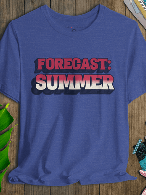 Forecast Summer Tee | 70s Vintage Florida Sunshine Graphic | Ultra - Soft Eco - Friendly Graphic Tee