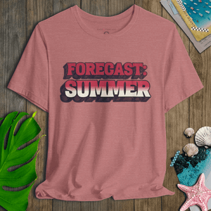 Forecast Summer Tee | 70s Vintage Florida Sunshine Graphic | Ultra - Soft Eco - Friendly Graphic Tee