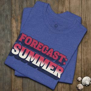 Forecast Summer Tee | 70s Vintage Florida Sunshine Graphic | Ultra - Soft Eco - Friendly Graphic Tee