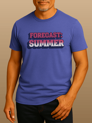 Forecast Summer Tee | 70s Vintage Florida Sunshine Graphic | Ultra - Soft Eco - Friendly Graphic Tee