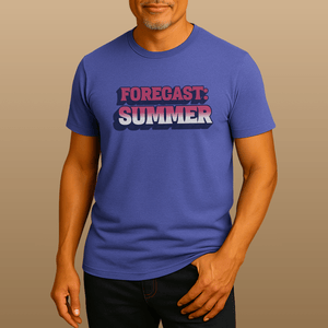 Forecast Summer Tee | 70s Vintage Florida Sunshine Graphic | Ultra - Soft Eco - Friendly Graphic Tee