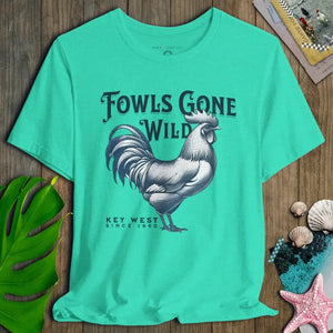 Fowls Gone Wild Rooster Tee – Key West Edition - Salt + Threads Co.