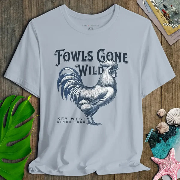 Fowls Gone Wild Rooster Tee – Key West Edition - Salt + Threads Co.