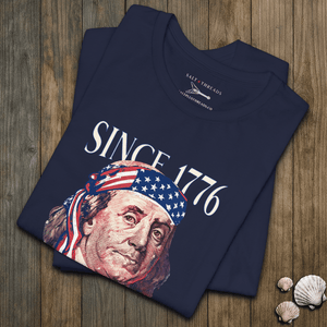 Franklin Goes to 11 Tee | Freedom Rock Since 1776 Tee | Ultra - Soft Eco - Friendly Graphic Tee