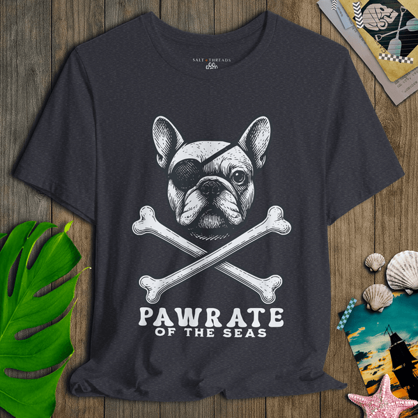 French Bulldog First Mate T-Shirt | Pirate Dog Tee | Ultra - Soft Eco - Friendly Graphic Tee