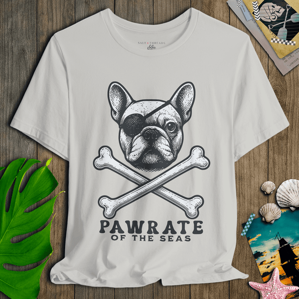 French Bulldog First Mate T-Shirt | Pirate Dog Tee | Ultra - Soft Eco - Friendly Graphic Tee