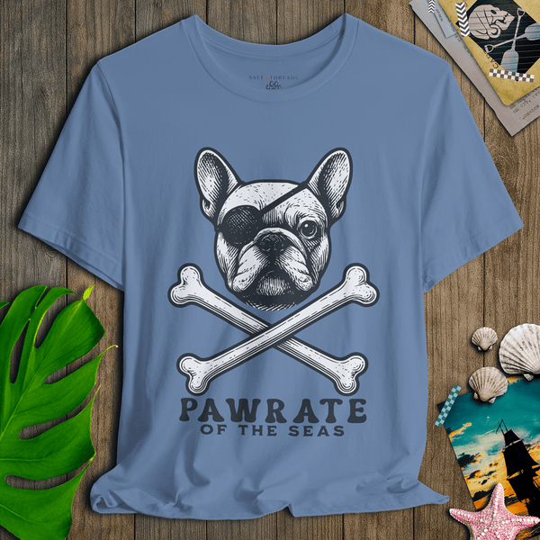 French Bulldog First Mate T-Shirt | Pirate Dog Tee | Ultra - Soft Eco - Friendly Graphic Tee