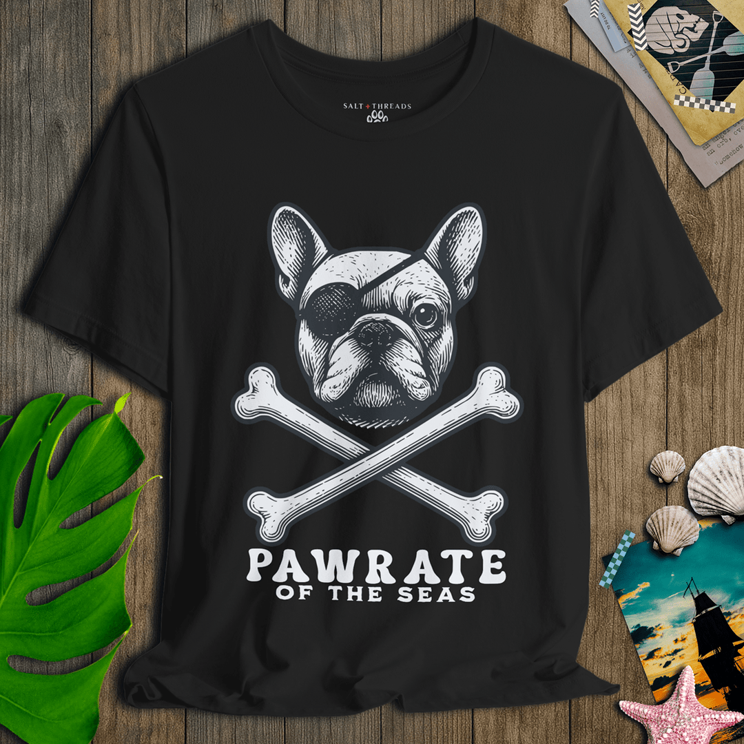 French Bulldog First Mate T-Shirt | Pirate Dog Tee | Ultra - Soft Eco - Friendly Graphic Tee