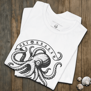Get Kraken T-Shirt | Ultra - Soft Sustainable Vintage Graphic Tee | Ultra - Soft Eco - Friendly Graphic Tee