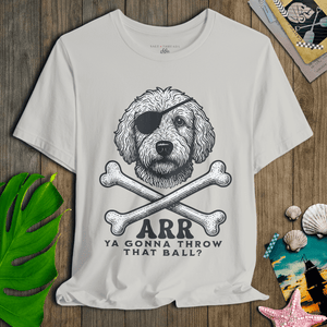 Golden Doodle First Mate T-Shirt | Cap’n First Mate Eco - Friendly Pirate Dog Graphic Tee | Ultra - Soft Eco - Friendly Graphic Tee