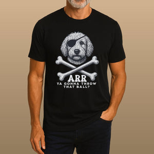 Golden Doodle First Mate T-Shirt | Cap’n First Mate Eco - Friendly Pirate Dog Graphic Tee | Ultra - Soft Eco - Friendly Graphic Tee