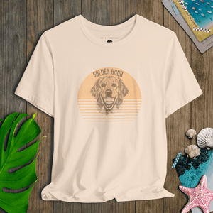 Golden Hour Tee | Vintage Retriever Sunset Tee | Ultra-Soft Eco-Friendly Graphic Tee