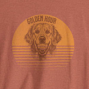Golden Hour Tee | Vintage Retriever Sunset Tee | Ultra-Soft Eco-Friendly Graphic Tee