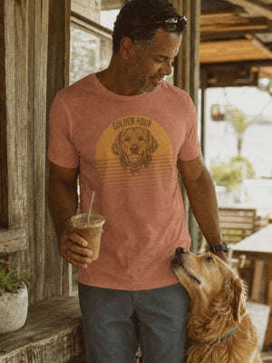 Golden Hour Tee | Vintage Retriever Sunset Tee | Ultra-Soft Eco-Friendly Graphic Tee