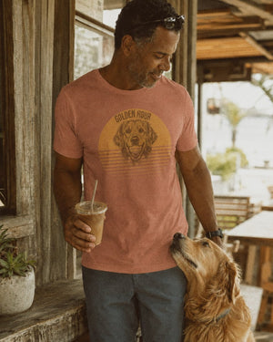 Golden Hour Tee | Vintage Retriever Sunset Tee | Ultra-Soft Eco-Friendly Graphic Tee