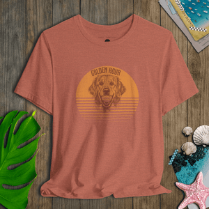 Golden Hour Tee | Vintage Retriever Sunset Tee | Ultra-Soft Eco-Friendly Graphic Tee