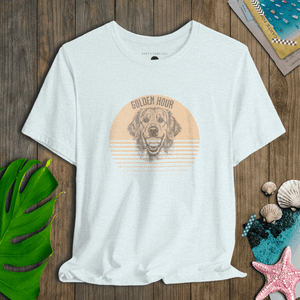 Golden Hour Tee | Vintage Retriever Sunset Tee | Ultra-Soft Eco-Friendly Graphic Tee