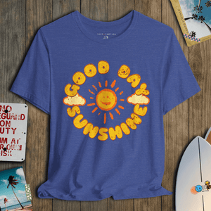 Good Day Sunshine T-Shirt | Vintage Coastal Graphic Tee | Ultra - Soft Eco - Friendly Graphic Tee
