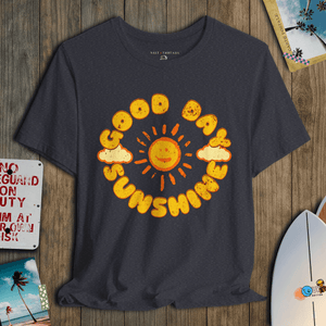 Good Day Sunshine T-Shirt | Vintage Coastal Graphic Tee | Ultra - Soft Eco - Friendly Graphic Tee