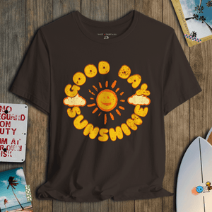 Good Day Sunshine T-Shirt | Vintage Coastal Graphic Tee | Ultra - Soft Eco - Friendly Graphic Tee