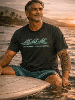 Good Days Come in Waves Tee | Coastal Daydream | Ultra - Soft Eco - Friendly Graphic Tee