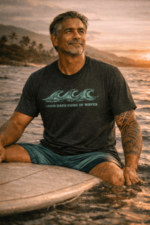 Good Days Come in Waves Tee | Coastal Daydream | Ultra - Soft Eco - Friendly Graphic Tee