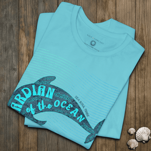Guardian of the Ocean Dolphin T-Shirt | Soft Sustainable Coastal Graphic Tee | Ultra - Soft Eco - Friendly Graphic Tee