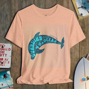 Guardian of the Ocean Dolphin T-Shirt | Soft Sustainable Coastal Graphic Tee | Ultra - Soft Eco - Friendly Graphic Tee