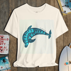 Guardian of the Ocean Dolphin T-Shirt | Soft Sustainable Coastal Graphic Tee | Ultra - Soft Eco - Friendly Graphic Tee