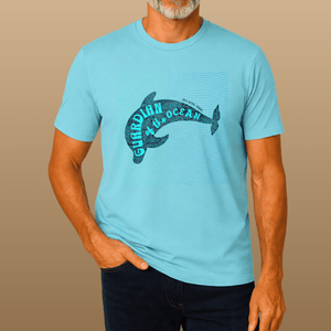 Guardian of the Ocean Dolphin T-Shirt | Soft Sustainable Coastal Graphic Tee | Ultra - Soft Eco - Friendly Graphic Tee