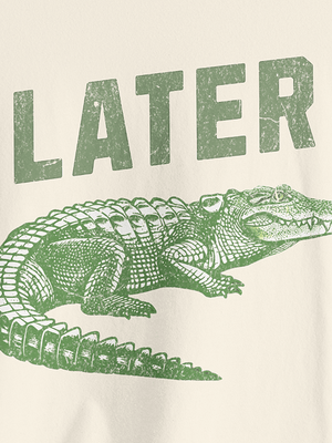 Gym Class Gator Tee | Later Gator Vintage Tee | Ultra - Soft Eco - Friendly Graphic Tee