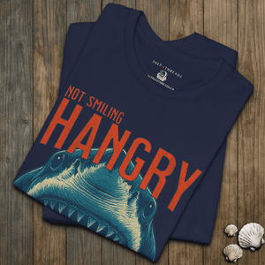 Hangry Shark T-Shirt | Eco - Friendly Ultra - Soft Graphic Tee | Ultra - Soft Eco - Friendly Graphic Tee