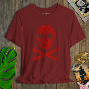 Heart Eyes Skull Tee | Vintage Pirate Crossbones Coastal Graphic | Ultra - Soft Eco - Friendly Graphic Tee