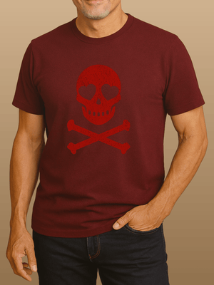 Heart Eyes Skull Tee | Vintage Pirate Crossbones Coastal Graphic | Ultra - Soft Eco - Friendly Graphic Tee