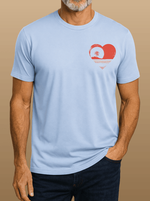 Heart of the Coast T-Shirt | Minimalist Ocean Sunset Coastal Graphic Tee | Ultra - Soft Eco - Friendly Graphic Tee