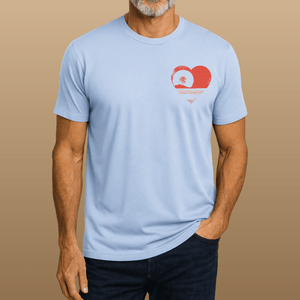 Heart of the Coast T-Shirt | Minimalist Ocean Sunset Coastal Graphic Tee | Ultra - Soft Eco - Friendly Graphic Tee