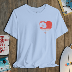 Heart of the Coast T-Shirt | Minimalist Ocean Sunset Coastal Graphic Tee | Ultra - Soft Eco - Friendly Graphic Tee