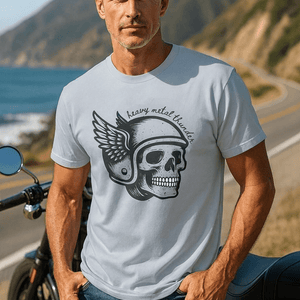 Heavy Metal Thunder Skull T-Shirt | Ultra - Soft Eco - Friendly Graphic Tee | Ultra - Soft Eco - Friendly Graphic Tee