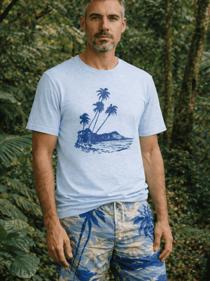 Island Air Tee | Faded Coastal Escape | Ultra - Soft Eco - Friendly Graphic Tee