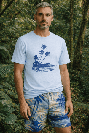Island Air Tee | Faded Coastal Escape | Ultra - Soft Eco - Friendly Graphic Tee