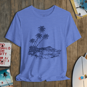 Island Air Tee | Faded Coastal Escape | Ultra - Soft Eco - Friendly Graphic Tee