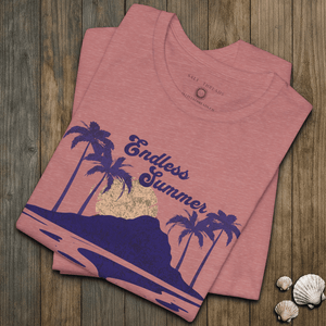 Island Sundown Tee | Vintage Coastal Sunset Graphic | Ultra - Soft Eco - Friendly Graphic Tee