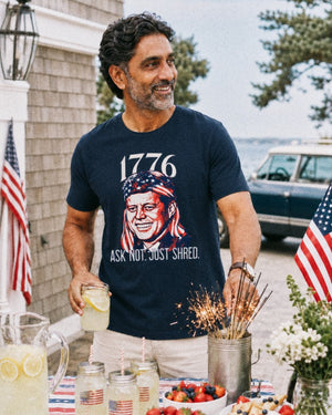 JFK Ask Not Just Shred Tee | 1776 Patriotic Rock Tee | Ultra - Soft Eco - Friendly Graphic Tee