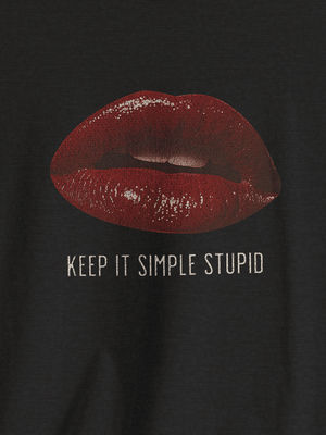 KISS Keep It Simple Lips Tee | Vintage Rock Rule Tee | Ultra - Soft Eco - Friendly Graphic Tee
