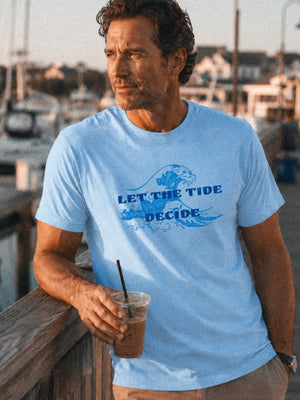 Let the Tide Decide Tee | Vintage Ocean Wave Graphic T-Shirt | Ultra-Soft Eco-Friendly Graphic Tee