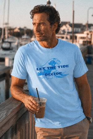 Let the Tide Decide Tee | Vintage Ocean Wave Graphic T-Shirt | Ultra-Soft Eco-Friendly Graphic Tee