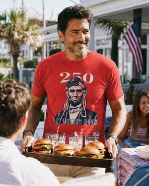 Lincoln Shreds Tee | Let Freedom Shred Rock 250 Tee | Ultra - Soft Eco - Friendly Graphic Tee