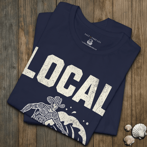 Local Cowboy Surfer T-Shirt | Eco - Friendly Tribal Coastal Graphic Tee | Ultra - Soft Eco - Friendly Graphic Tee
